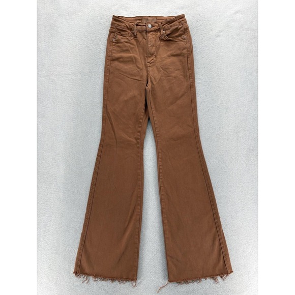 Judy Blue Denim - Judy Blue High Waist Tummy Control Garment Dyed Flare Jeans Womens 1/25 Brown